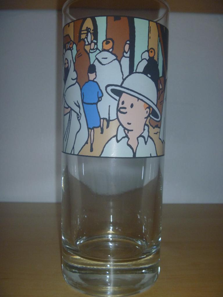 Tintin Axis glas, Ophalen of Verzenden, Kuifje, Gebruikt, Overige typen