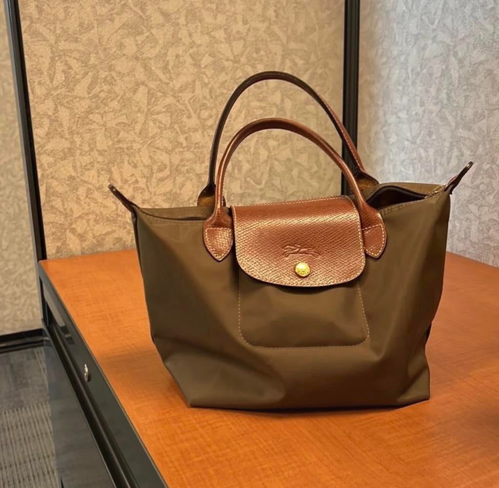 Sac Longchamp kaki, Enlèvement ou Envoi, Utilisé, Vert, Sac à main