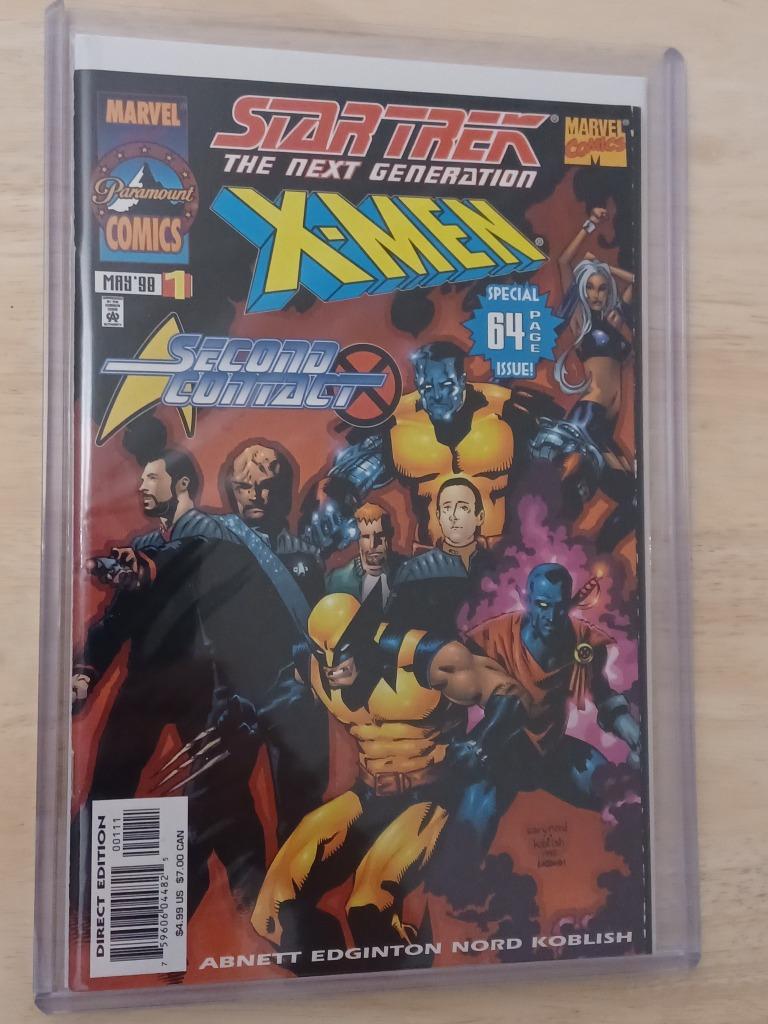 Star Trek The Next Generation X-men 1 Second Contact 1998, Eén comic, Amerika, DC comics, Nieuw