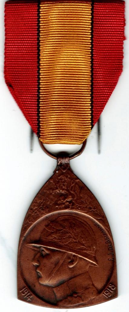 Médaille commémorative belge 1914-1918, Collections, Objets militaires | Général, Envoi, Ruban, Médaille ou Ailes