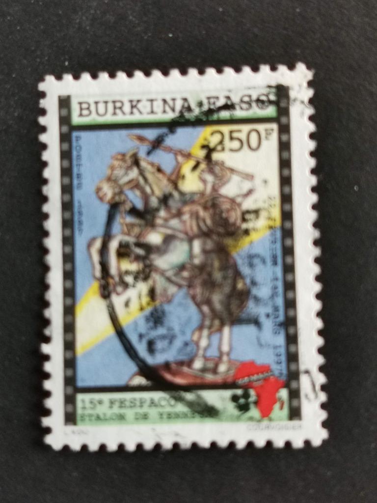 Burkina Faso 1997 - Filmfestival FESPACO, paard, Ophalen of Verzenden, Overige landen, Gestempeld