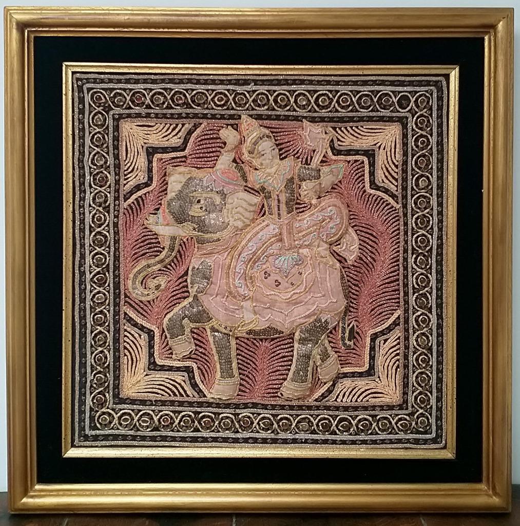 Tapisserie kalaga de Birmanie très bien encadrée, Envoi