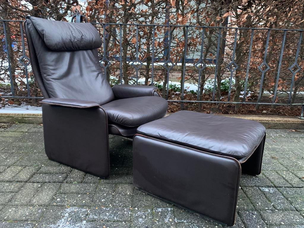 De Sede DS61 relaxfauteuil & hocker in Top Staat!, Huis en Inrichting, Ophalen of Verzenden, Leer
