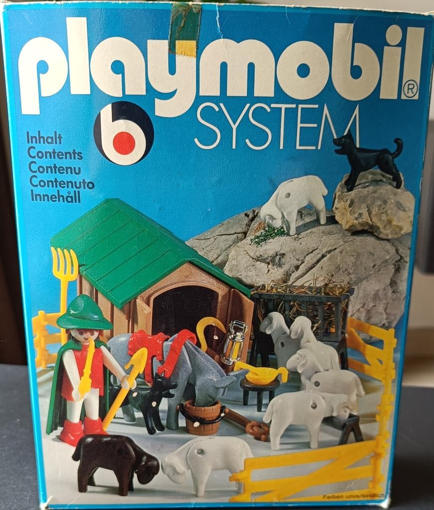 playmobil system 3412 herder en schapen met doos, Ophalen of Verzenden, Gebruikt