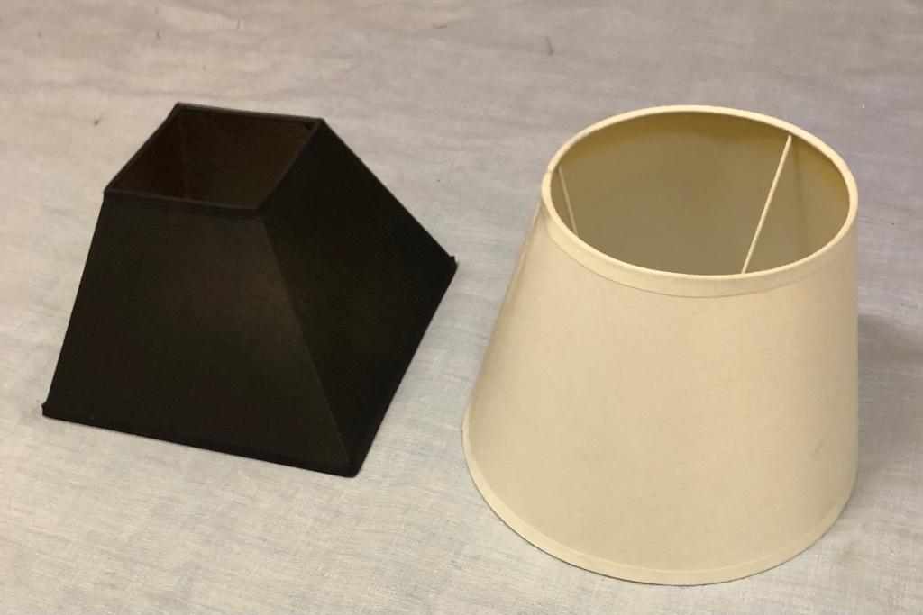 Set van 2 lampenkapjes, Huis en Inrichting, Lampen | Lampenkappen, Ophalen of Verzenden, Wit, Rond