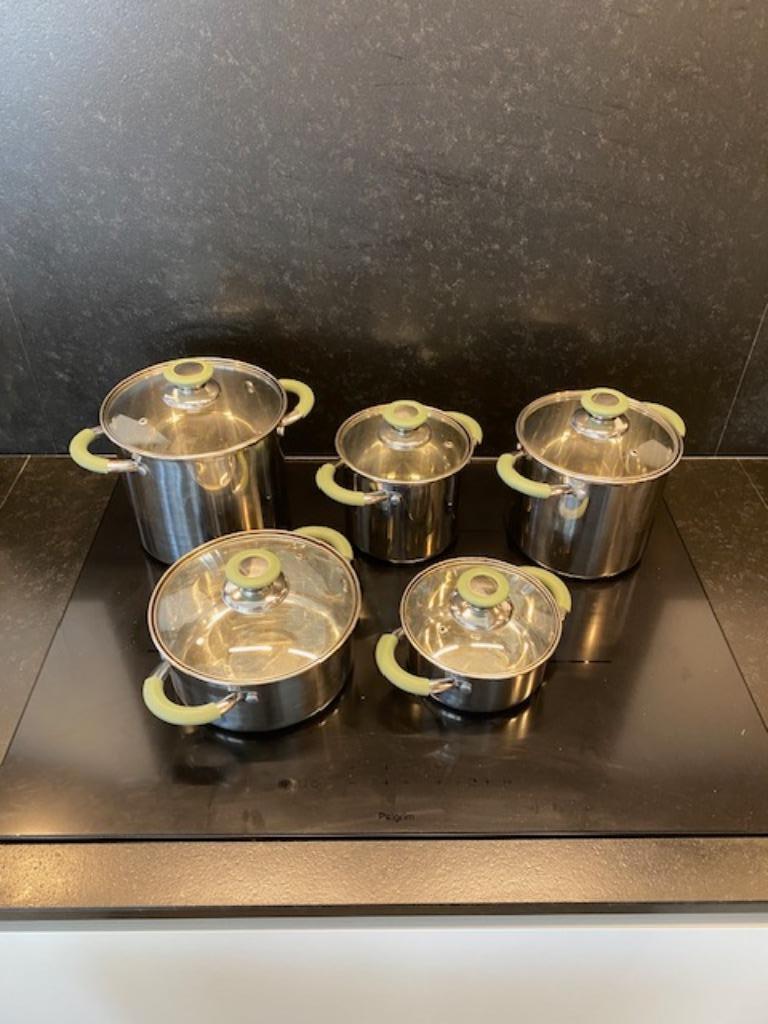 Bo-Camp vierdelig pannenset, Overige materialen, Keramische plaat, Pannenset, Ophalen of Verzenden