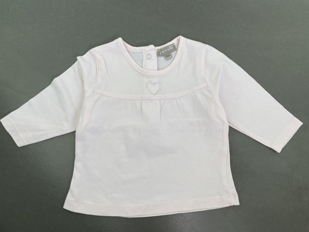 T-shirt rose doux taille 62, Comme neuf, Chemisette ou Manches longues, Fille, Enlèvement ou Envoi