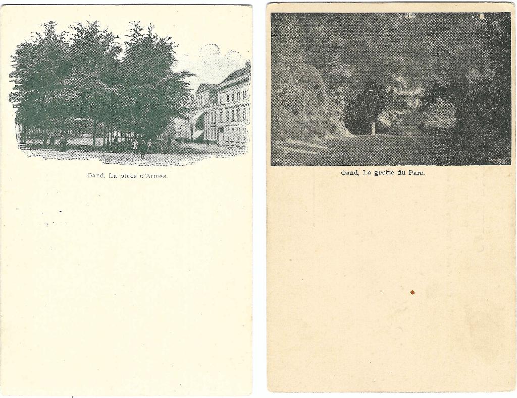 Gand - 2 cartes postales anciennes, Enlèvement ou Envoi, Avant 1920, Non affranchie, Flandre Orientale