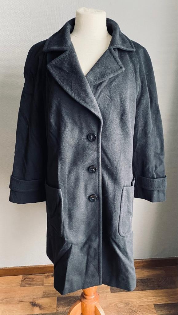 Zwarte mantel Basler maat 44, Kleding | Dames, Jassen | Winter, Verzenden, Zwart, Gedragen, Basler