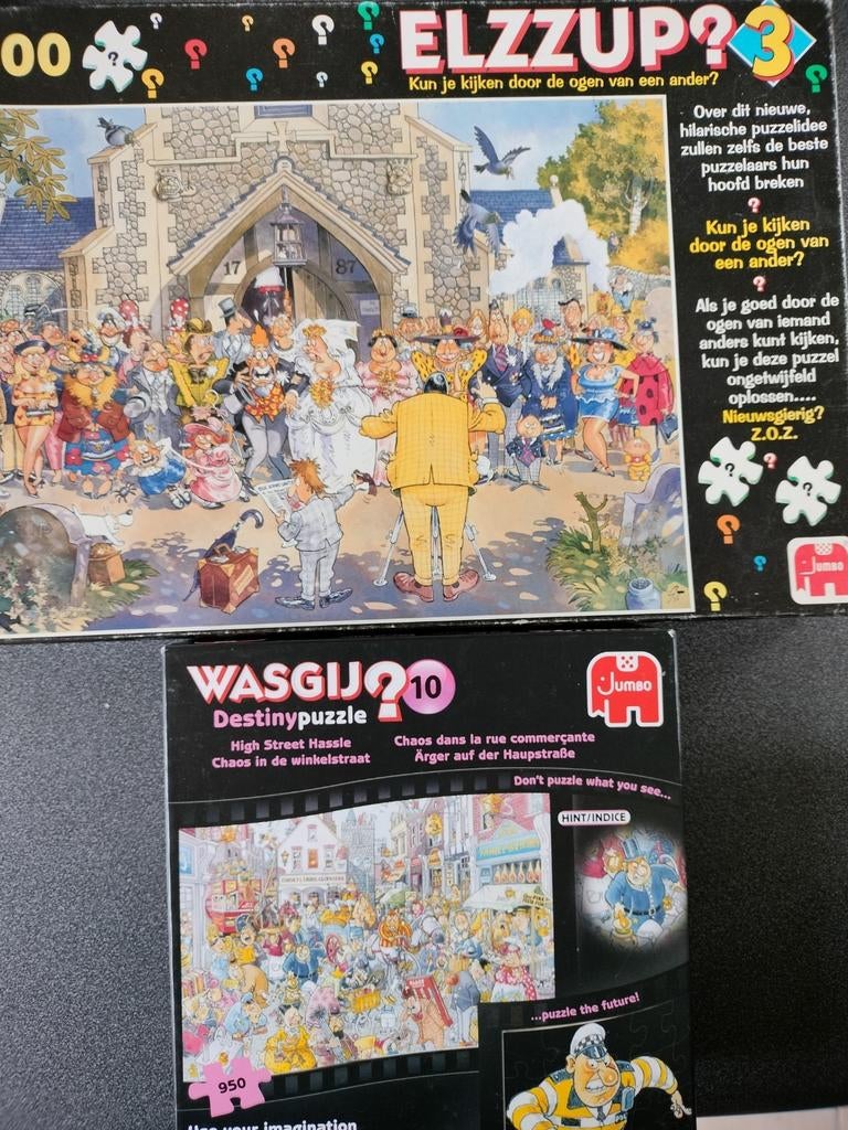Wasgij en Elzzup puzzels 950/1000 stuks Niet volledig, Hobby en Vrije tijd, Ophalen of Verzenden, Gebruikt