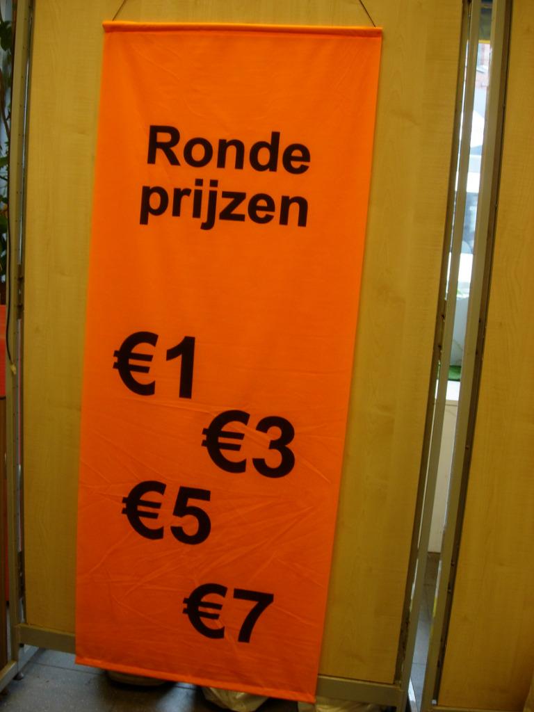 Banners 'ronde prijzen 1-3-5-7', Enlèvement ou Envoi, Utilisé