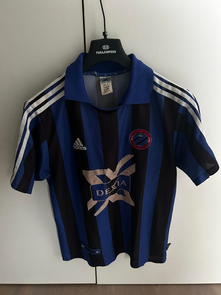 Vintage shirt Club Brugge, Enlèvement, Porté, Taille 46 (S) ou plus petite, Bleu