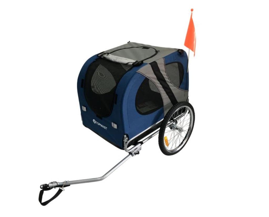 Chariot à vélo pliable pour chien bleu maintenant pour 129,0, Animaux & Accessoires, Accessoires pour chiens, Enlèvement ou Envoi
