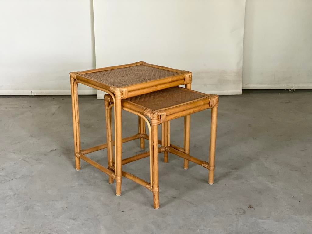 Rotan Sidetable’s, Huis en Inrichting, Ophalen, Rond