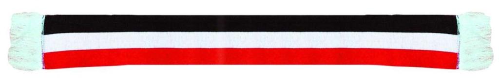 Foulard à franges « noir, blanc et rouge », Taille 56/58 (XL), Écharpe, Envoi, Neuf