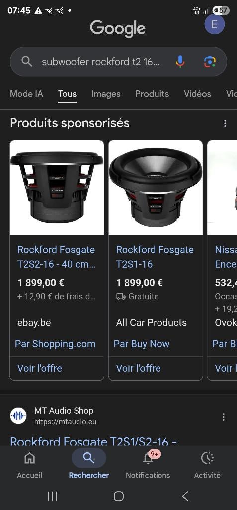 Subwoofer rockford t2 16, Autos : Divers, Haut-parleurs voiture, Enlèvement