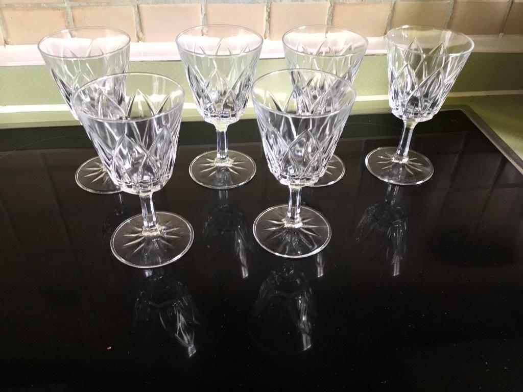 Verres à vin anciens en cristal Verres à vin, Enlèvement ou Envoi