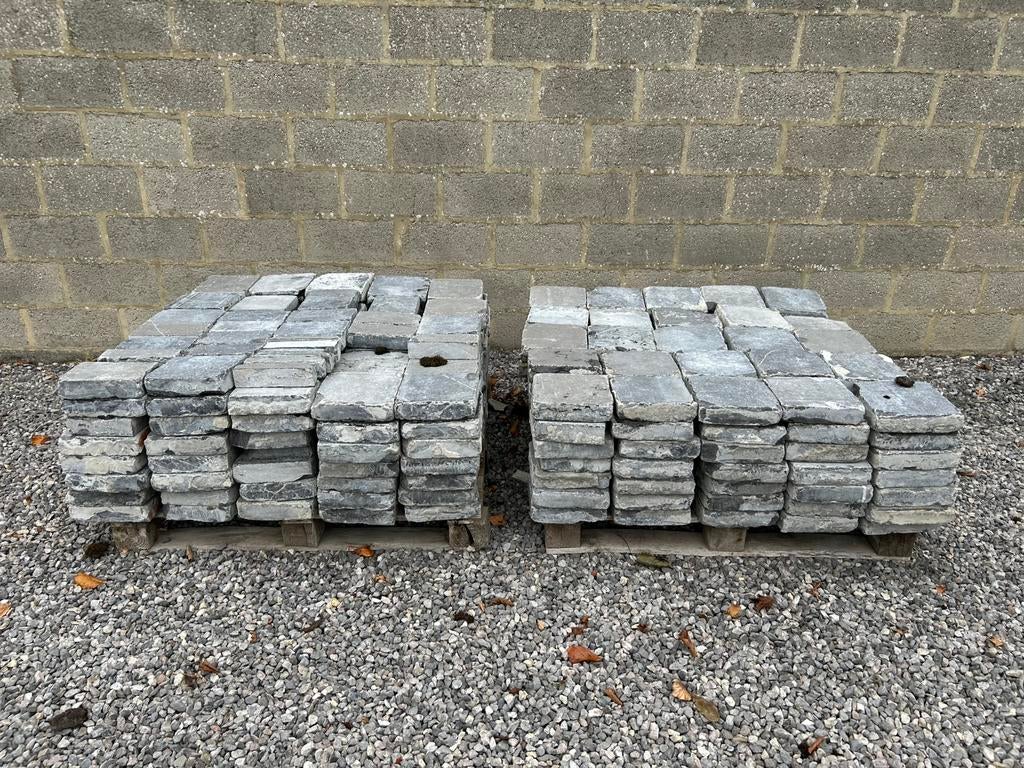 Dalles pierre bleue, Jardin & Terrasse, Enlèvement, Utilisé