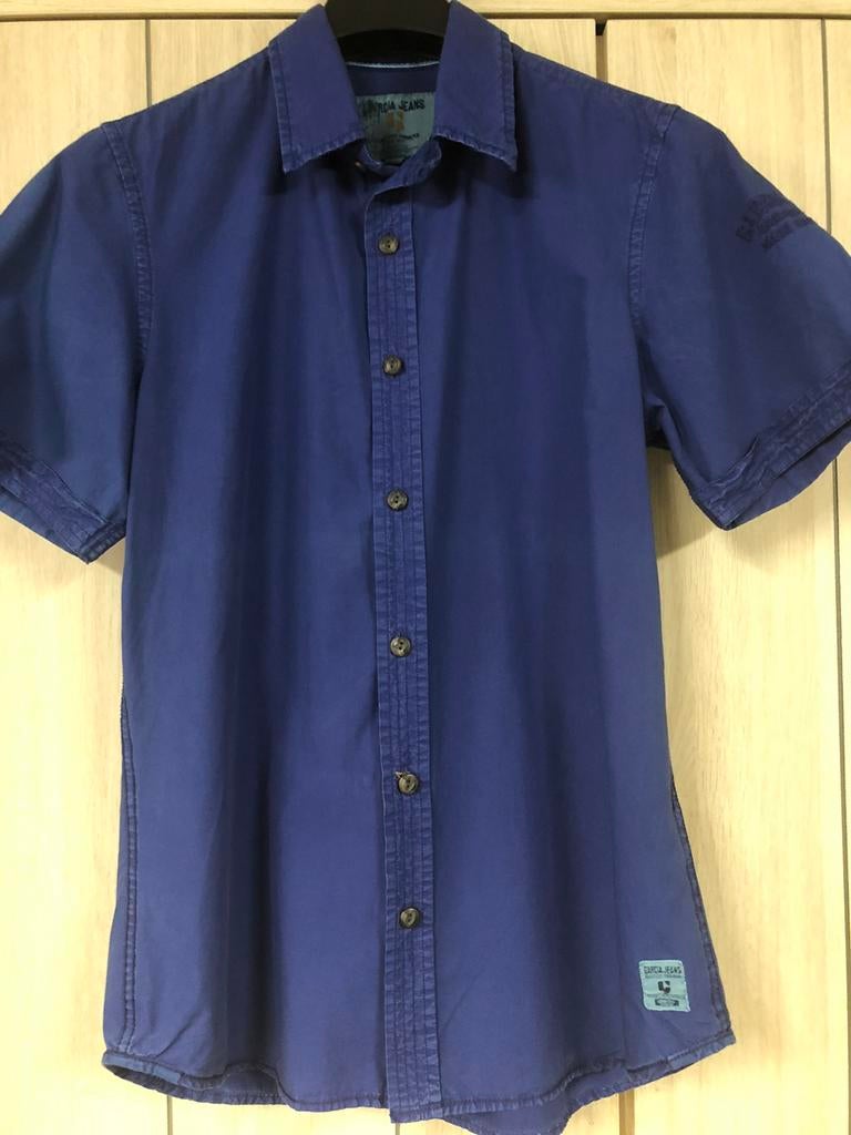 Hemd : Garcia Jeans : maat M Slim Fit, Zo goed als nieuw, Blauw, Garcia Jeans, Halswijdte 39/40 (M)