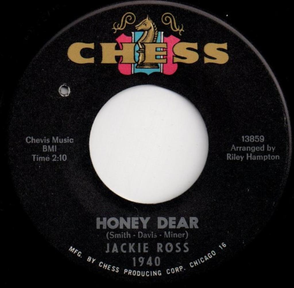 Jackie Ross ‎– Honey Dear '7 "Popcorn", Single, Comme neuf, 7 pouces, R&B et Soul