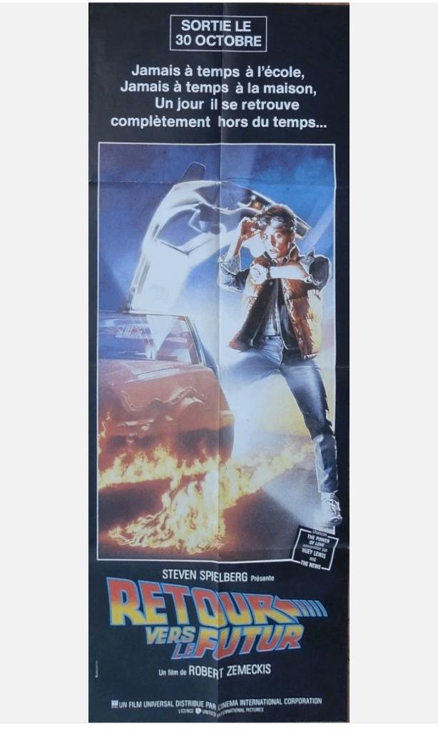 BACK TO THE FUTURE vintage filmposter, Ophalen, Zo goed als nieuw, Deurposter of groter, Film en Tv