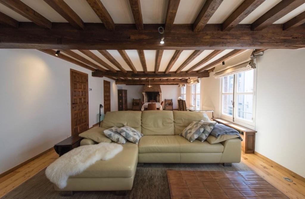 Lederen hoeksalon, Ophalen, Gebruikt, Leer, Modern