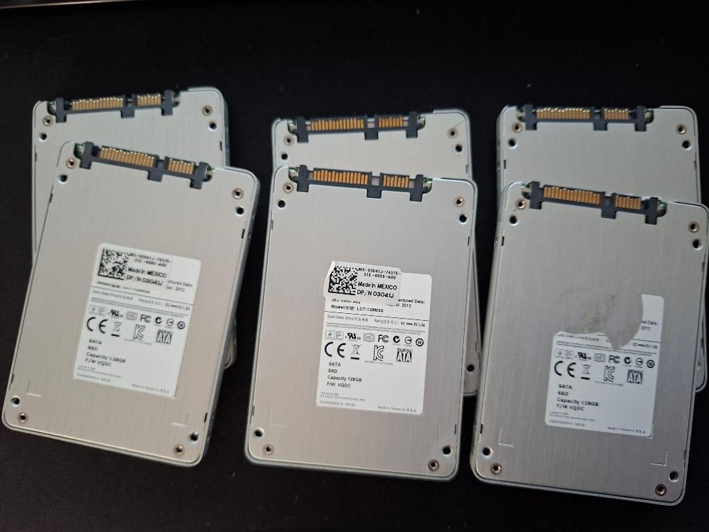 6 x 128GB SATA SSDs, Gebruikt, Ophalen of Verzenden, Intern, 128GB