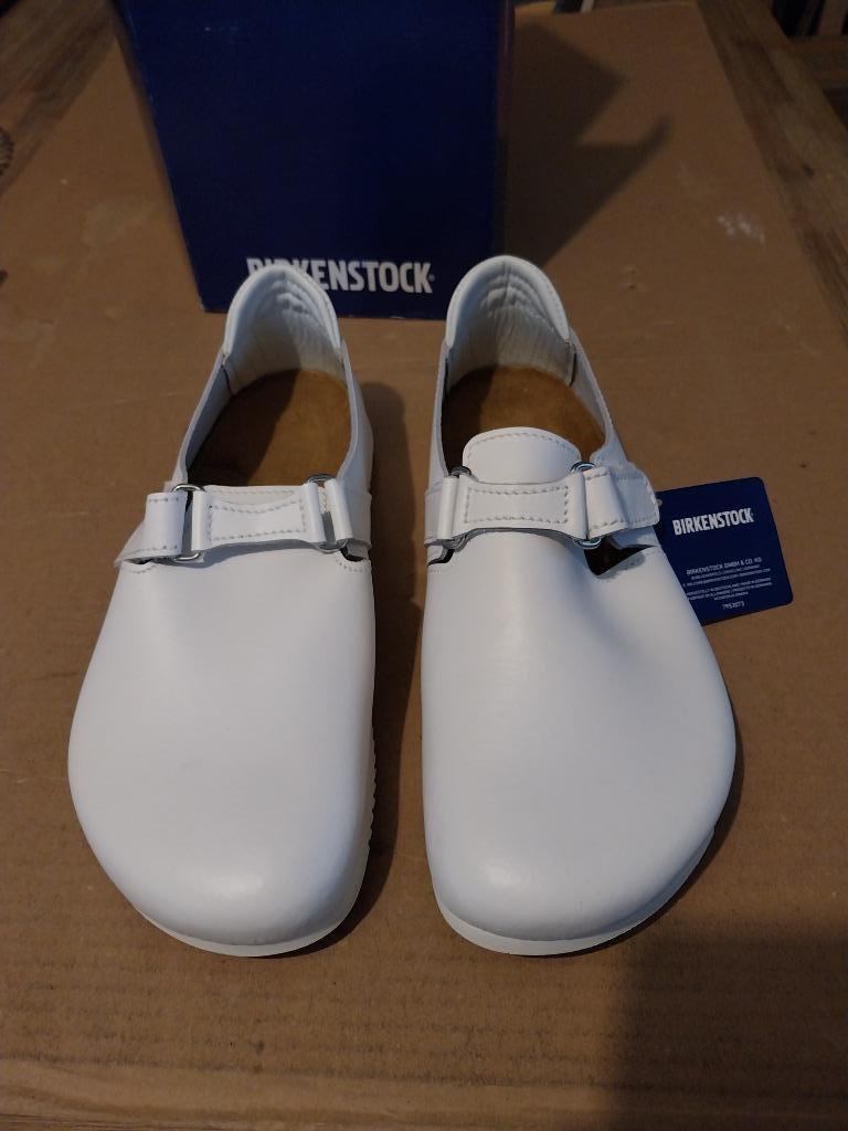 Birkenstock Linz 43, Kleding | Heren, Schoenen, Wit, Nieuw, Ophalen of Verzenden, Gespschoenen