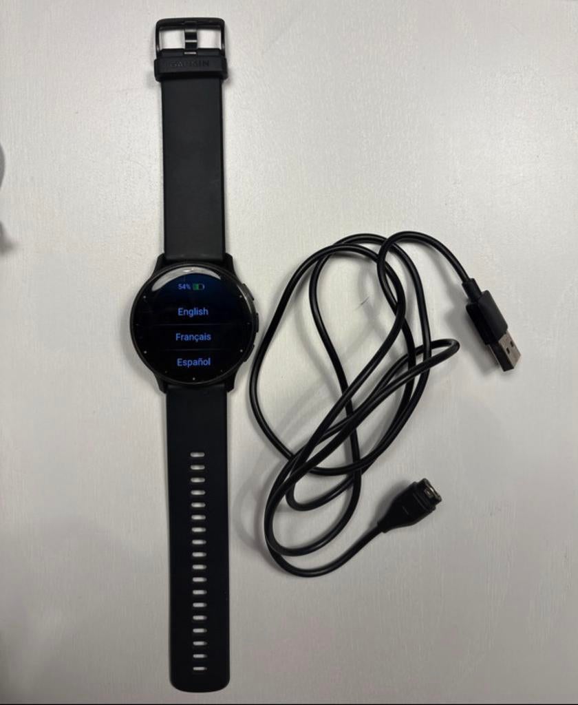 Garmin Venu 3 - Écran Amoled 45 mm noir, Enlèvement ou Envoi, Utilisé, Noir