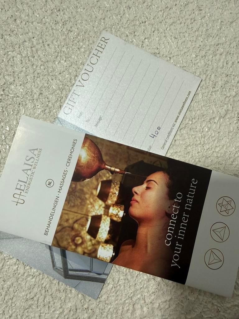 Voucher Elaisa energetic wellness twv €400, Tickets en Kaartjes, Kortingen en Cadeaubonnen, Cadeaubon