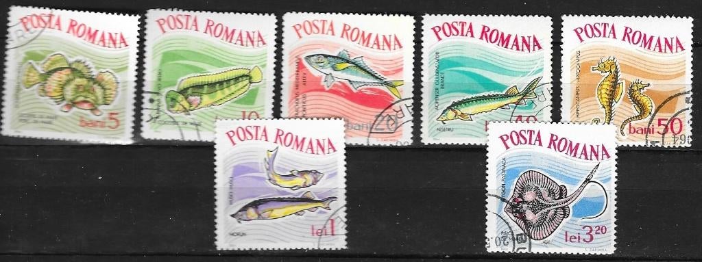 Timbres animaux poissons Roumanie, Envoi, Affranchi
