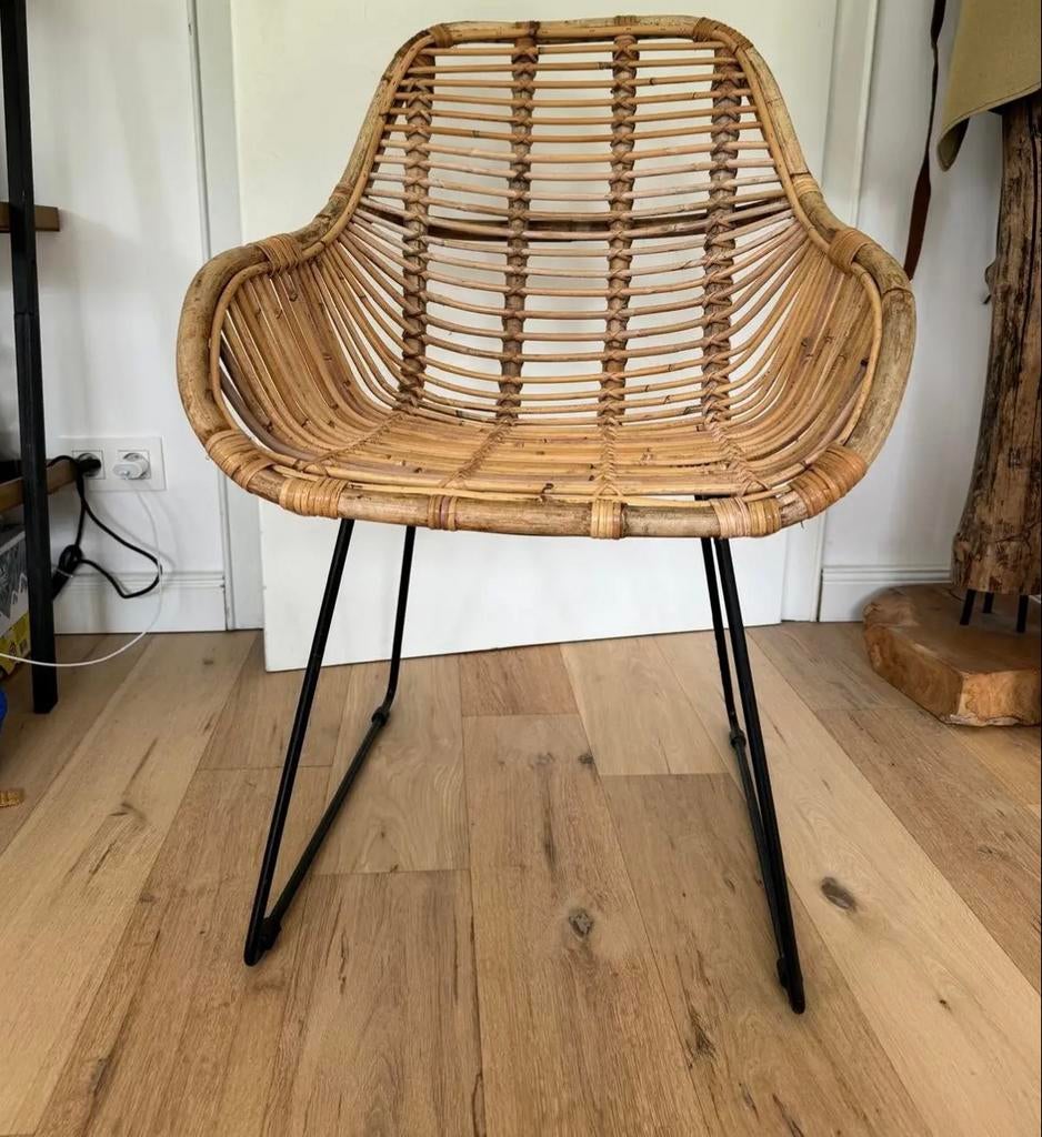 Chaise en rotin, Maison & Meubles, Chaises, Enlèvement, Comme neuf, Métal