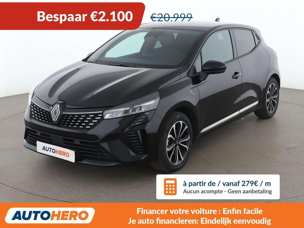 Renault Clio 1.6 Hybrid E-Tech Techno (bj 2024, automaat), Gebruikt, Zwart, 105 kW, 5 zetels