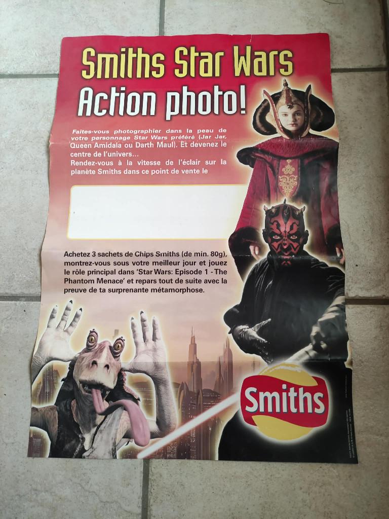Zeldzame reclameposter uit de Star Wars Smiths Collection, Verzamelen, Ophalen of Verzenden, Gebruikt, Boek of Poster