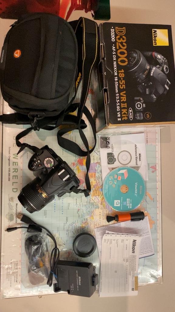 Nikon D3200 + AF-S DX NIKKOR 18-55mm nieuw full set, Ophalen, Spiegelreflex, Nieuw, Nikon