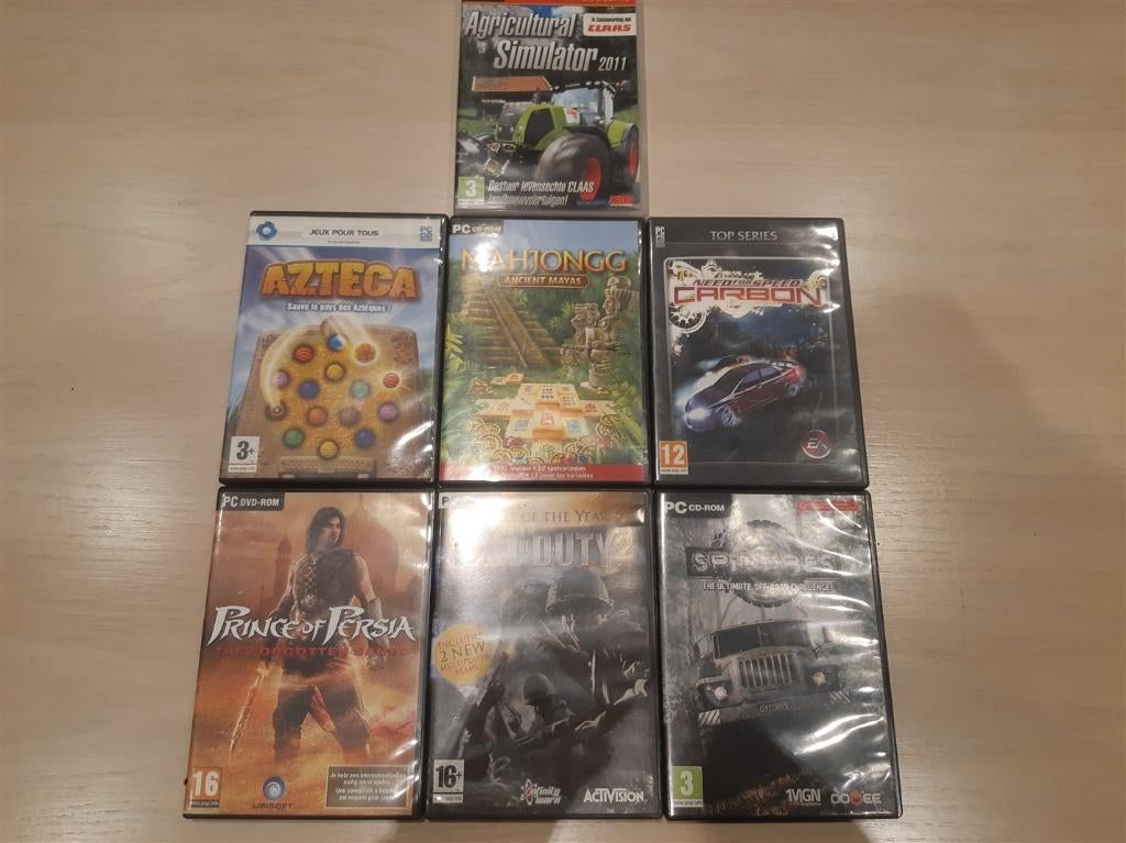 PC games : 7 stuks in 1 lot te koop, Ophalen of Verzenden, Zo goed als nieuw