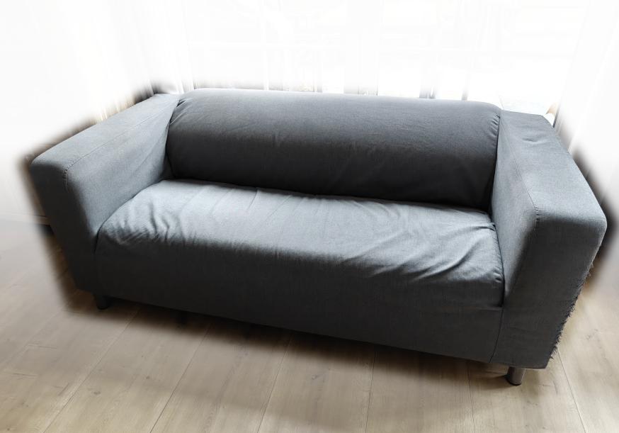 Canapé droit tissu (Ikea Klippan), Maison & Meubles, 75 à 100 cm, Comme neuf, Enlèvement, Deux personnes
