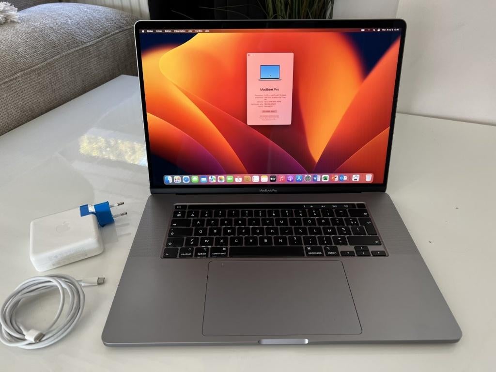 Macbook Pro 16 TouchBar (Core i7/16 GB/500 GB SSD), Zo goed als nieuw, Azerty, 16 GB, Ophalen