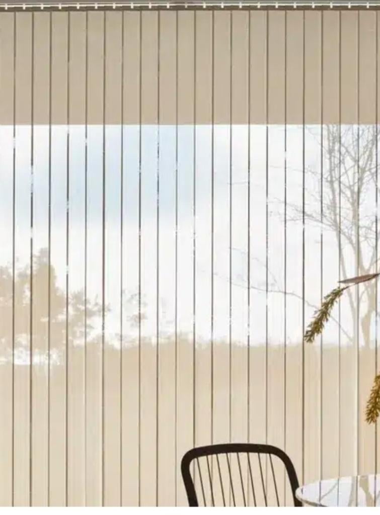 Lamellen Louverdrape, Ophalen, 200 cm of meer, Wit, Zo goed als nieuw