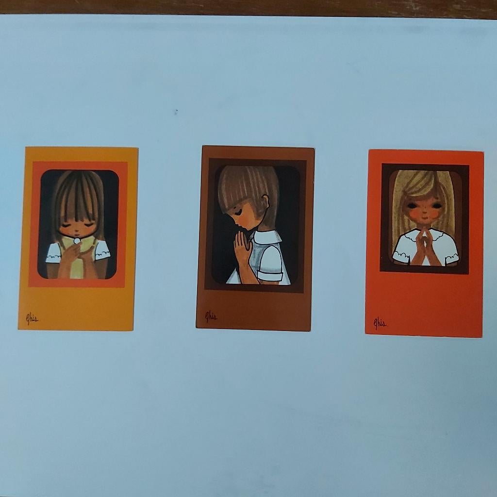 Communieprentjes vintage NIET bedrukt - Lannoo, Antiek en Kunst, Curiosa en Brocante, Ophalen of Verzenden