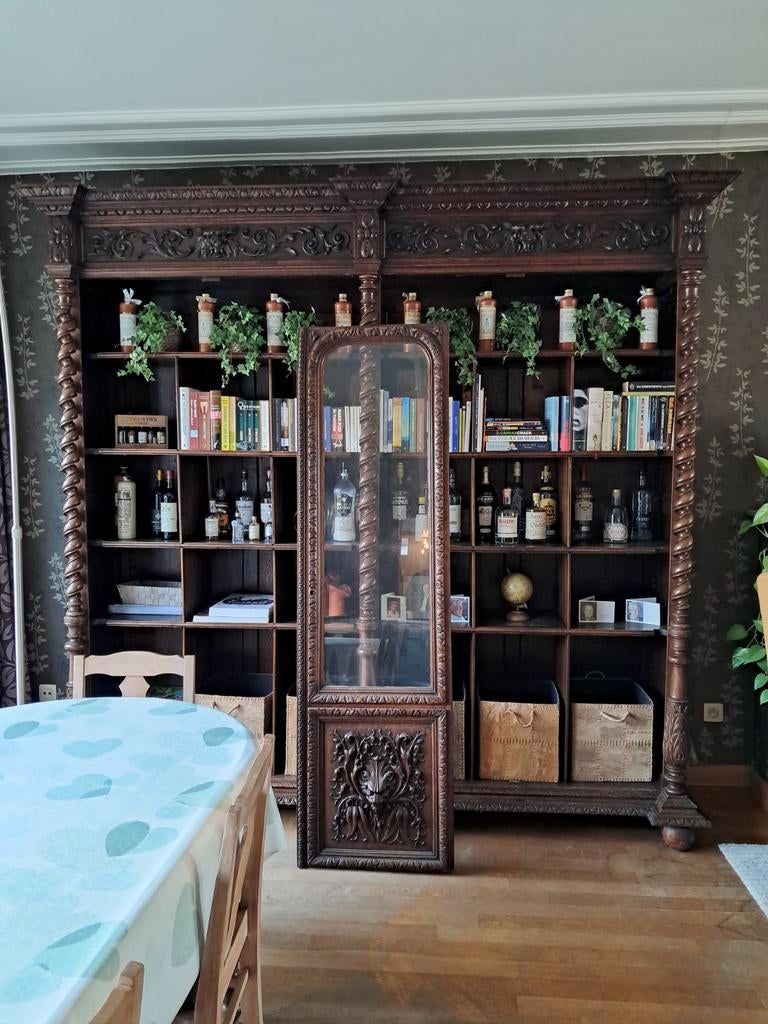 Antieke eiken boekenkast, Antiek en Kunst, Antiek | Meubels | Kasten, Ophalen