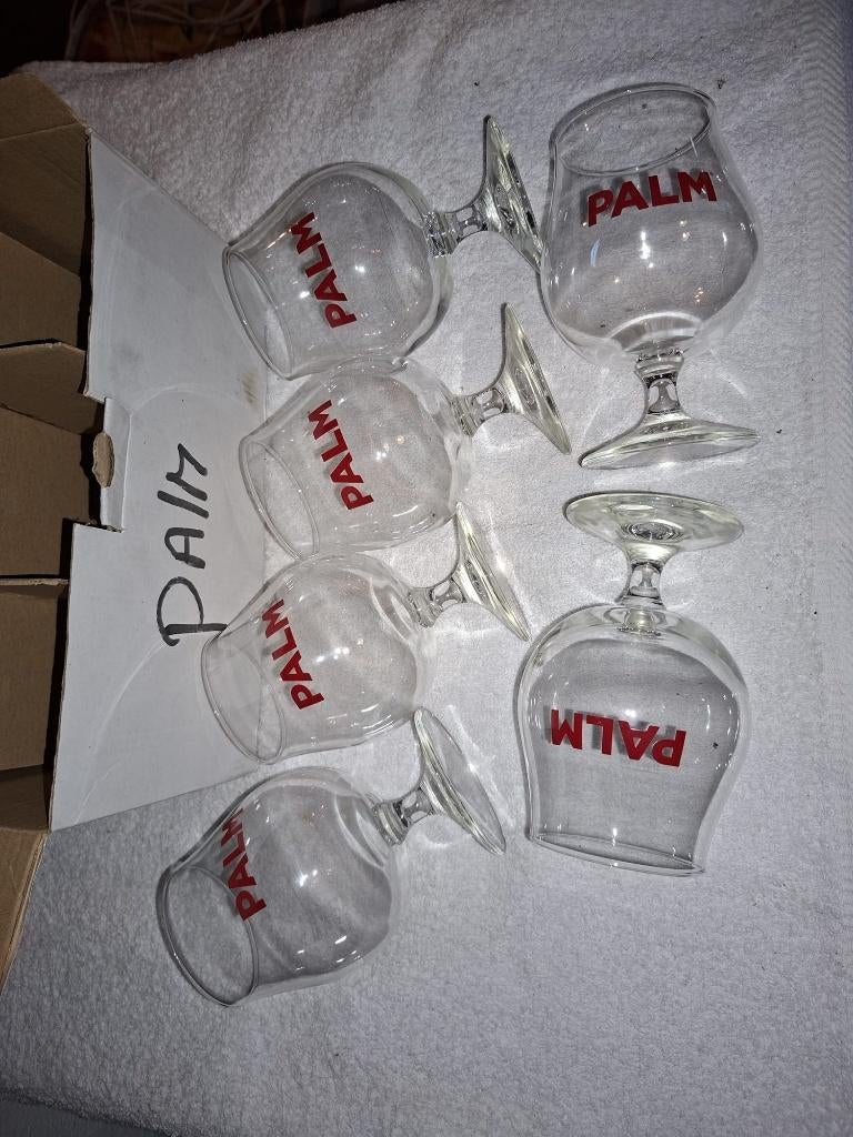 6 palm glazen in doos, nieuwstaat, Collections, Marques de bière, Enlèvement ou Envoi, Neuf, Verre ou Verres, Palm