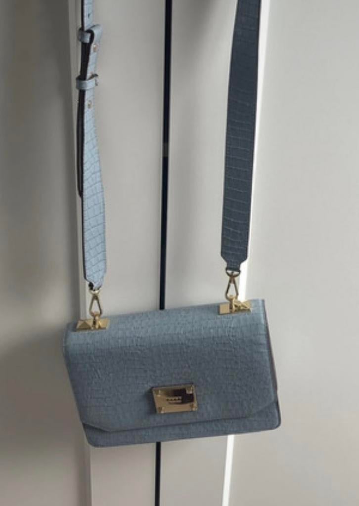 Nieuw tas croco baby blauwe DKNY, Verzenden, Nieuw, Blauw, Handtas