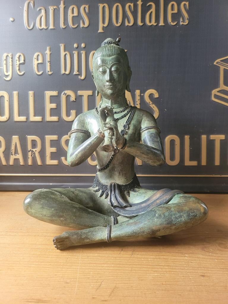 Prachtig bronzen boeddhistisch beeld, Antiek en Kunst, Antiek | Brons en Koper, Brons, Ophalen of Verzenden