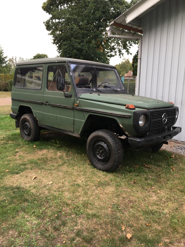 Mercedes benz 240 GD, Autos, Mercedes-Benz, Classe G, Diesel, Euro 1, SUV ou Tout-terrain, 3 portes, Boîte manuelle, Vert, Gris