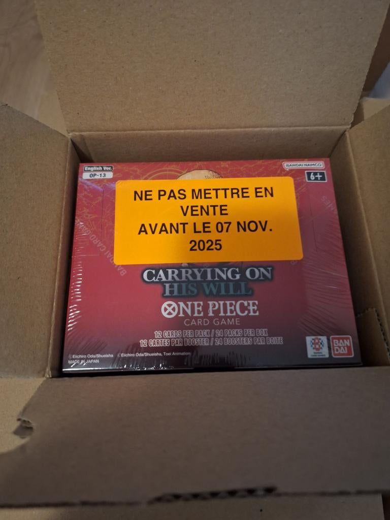 One piece op13 booster box, Hobby en Vrije tijd, Verzamelkaartspellen | Overige, Ophalen of Verzenden, Booster