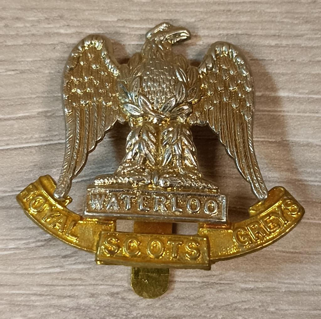 Insigne de casquette des Royal Scots Greys ww1, Collections, Envoi, Armée de terre, Emblème ou Badge