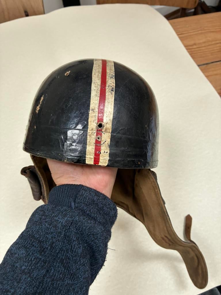 Ancien casque motocycliste police militaire belge, Verzamelen, Militaria | Algemeen, Ophalen of Verzenden, Landmacht