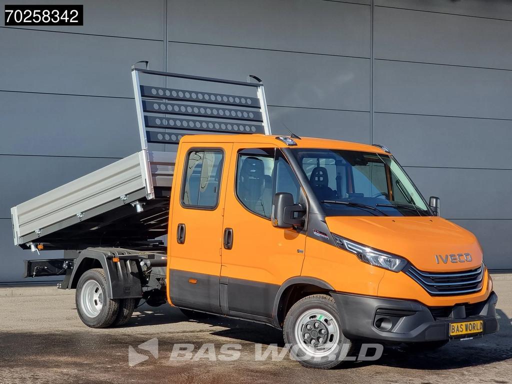 Iveco Daily 35C21 BPM VRIJ! 3-Zijdige Kipper Dubbel Cabine 2, Auto's, Bestelwagens en Lichte vracht, Stof, Euro 6, Iveco, 7 zetels