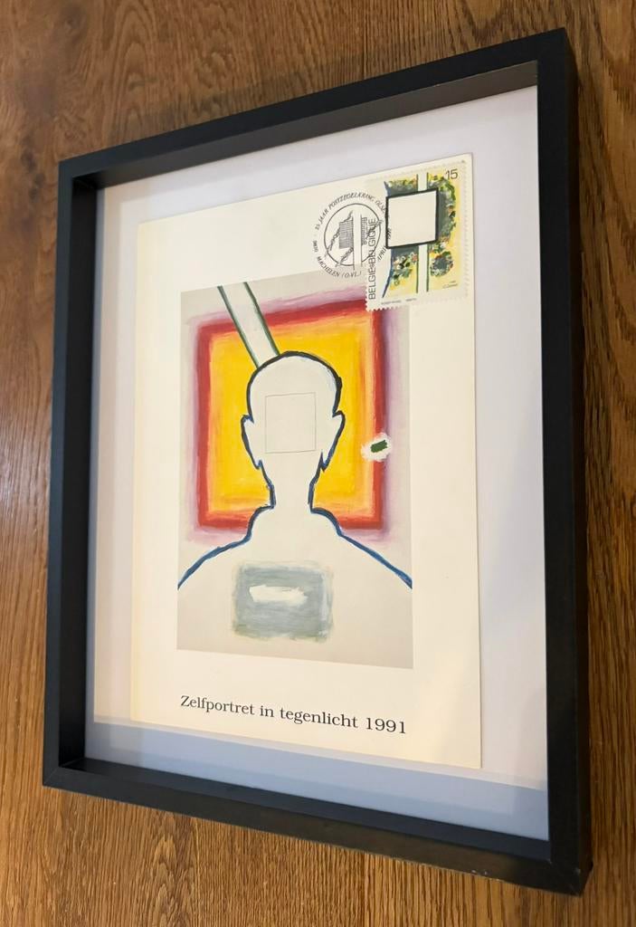 Kunstkaart Roger Raveel, Antiek en Kunst, Kunst | Litho's en Zeefdrukken, Ophalen of Verzenden